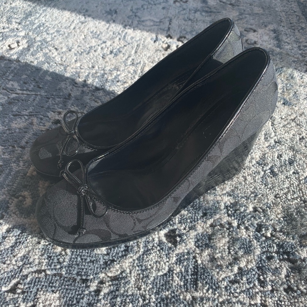 Coach Signature Jacquard Wedges